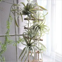 Grama de ar artificial tillandsia suculenta folha de abacaxi reuniram planta falsa mesa flor buquê de casamento decoração