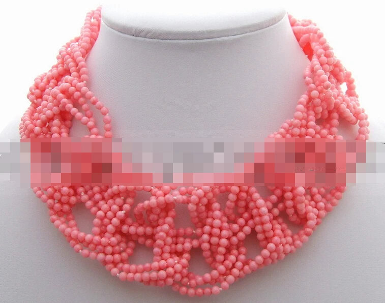 

Jewelr 005693 Beautiful! Round Coral Necklace