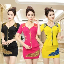 Летний сексуальный техник ног для ванны и сауны женский полёт Униформа бортпроводника красота блестки профессиональный набор массажные комбинезоны