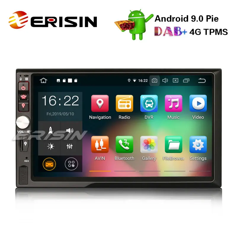 Erisin ES7941U 64 7 &quotHD ГБ Android 9 0 автомобильный стерео GPS Satnav WiFi TPMS DAB + DVR DTV IN