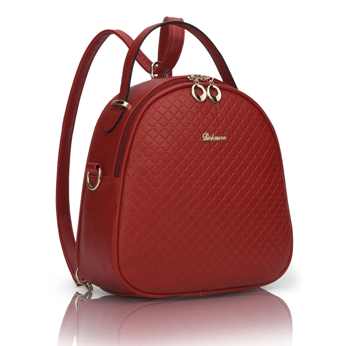 Корейский школьный рюкзак, кожаный Школьный рюкзак, ветронепроницаемый рюкзак, распродажа - Цвет: red