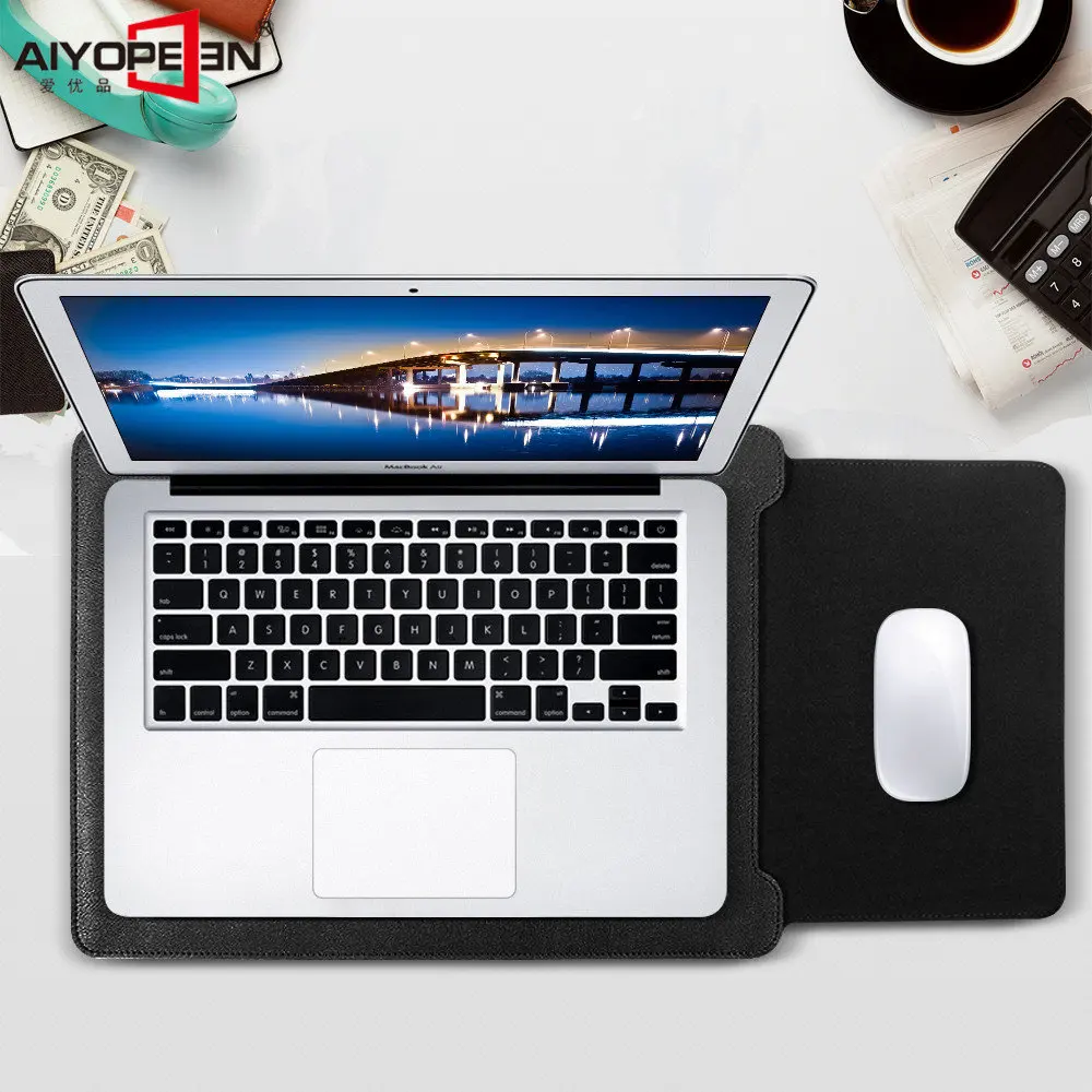 Aiyopeen чехол для Macbook Air 13 12 11 Pro 13 15 чехол, универсальный ноутбук сумка рукав блокнот, ПУ искусственная кожа сумка для Macbook Pro Чехол