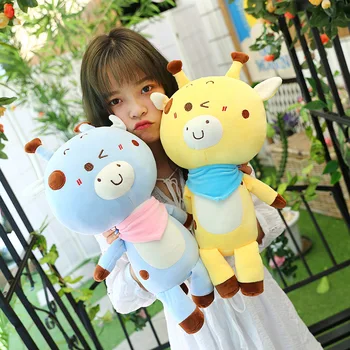 

cartoon giraffe plush toy large 45cm down cotton giraffe soft doll throw pillow birthday gift w1702