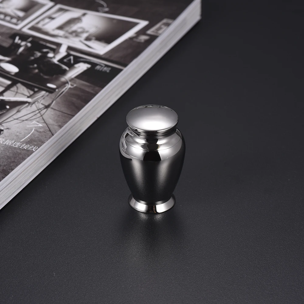 

1.61*1.1 Inch Pet/Human Ashes Large Capacity Urn For Ashes Silver/Gun/Black/Blue Memorial Ash Keepsake Holder For Ashes Jewelry