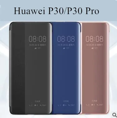 

huawei p30 pro case Business View Window PU Leather imitation leather phone Case For huawei p30 p30 pro cover case fundas couqe