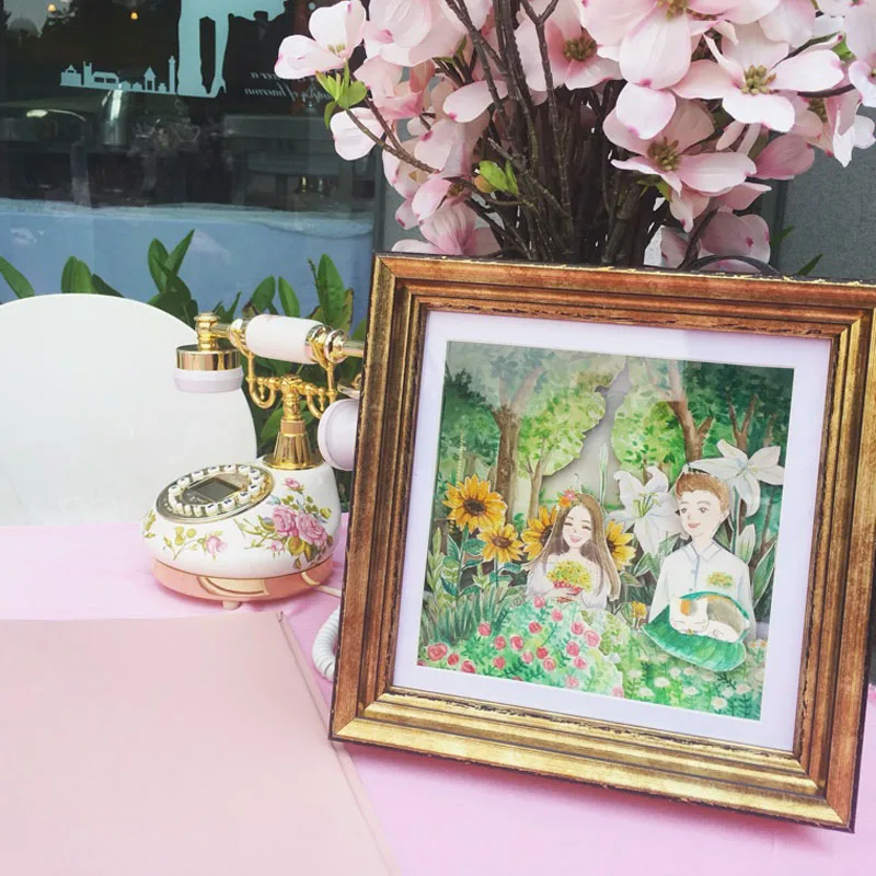 

Photo Frame footprint Clay Plant Hexapod Insect Specimens Frame Box Handicraft Display Frames Birthday Christmas Gift