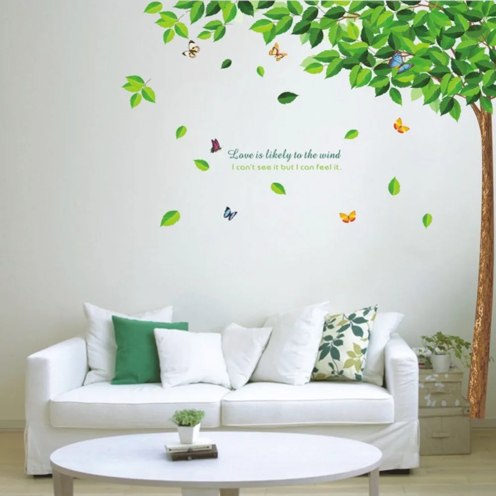 

167*120cm Green Tree PVC Removable DIY Room Decor Wall Stickers for Nursery Living Room Bedroom Wall Decoration