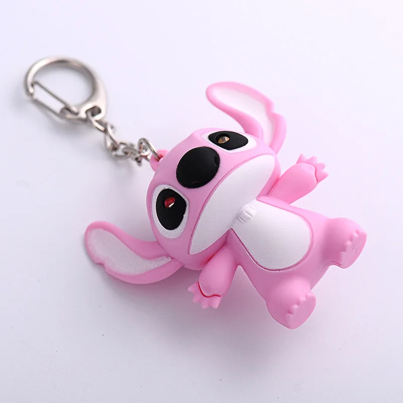 

Anime Movie Cartoon Doll Voiced Sound LED KeyChain Animal ,Stitch, Owl,Pig,Cat,KIKI KeyRing Car Trinket Key Chains