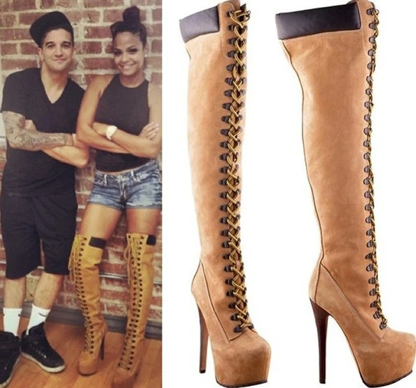 thigh high timberland boots