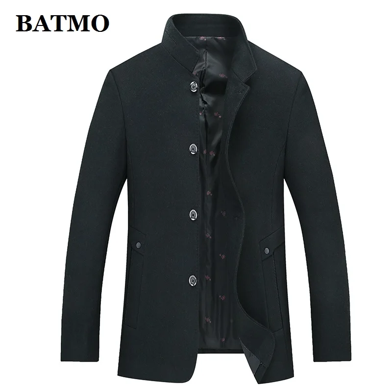 BATMO 2019 Новое поступление осень высокое качество шерстяной Повседневный плащ для мужчин, мужская шерстяная Куртки, плюс-Размер M-6XL