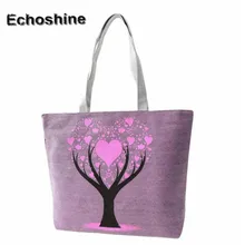 2016 de alta calidad de La Manera Linda de Impresión Mujeres de la Lona Bolsas Bolso de Hombro Ocasional femenino Del Bolso bolsa de regalo al por mayor
