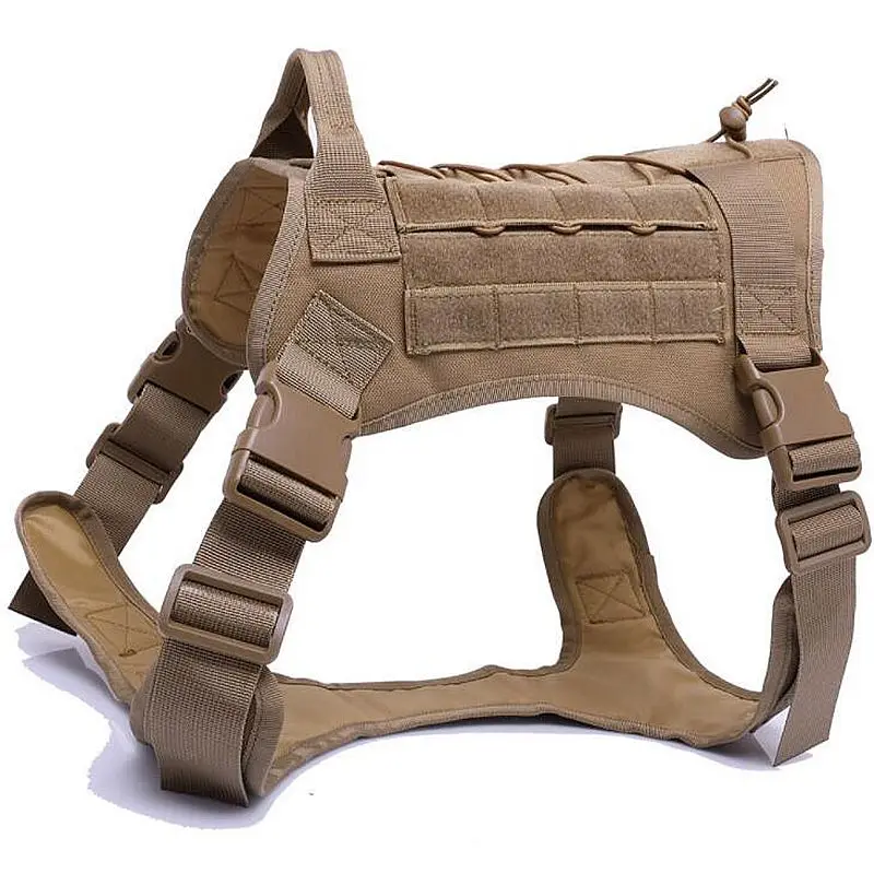 Военный тактический жилет для собак, тренировочный охотничий Молл 1000D нейлоновый жилет, регулируемая водостойкая Одежда для собак