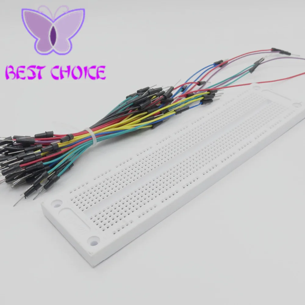 SYB 120 700 Position Point Solderless PCB Breadboard + 65pcs Jump Wire