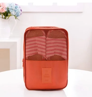 Водонепроницаемая портативная и моющаяся сумка для обуви для путешествий, органайзер, пакеты для хранения, женская и Мужская большая обувь, сумка на молнии для макияжа - Цвет: orange