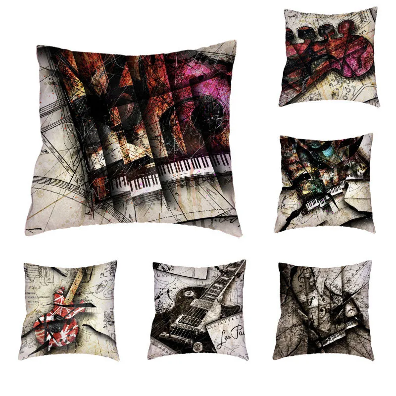 

Letter Style Pattern Cushion Cover Polyester Peach Skin Flowers Leaves Antlers Books Garlands Cute Personality Pillow Decoration