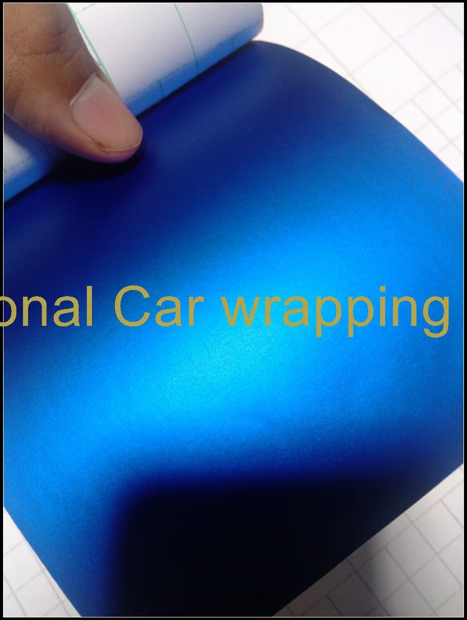 Garage wrapping Deep Blue Matte metallic chrome Vinyl wrap Foilen Foil