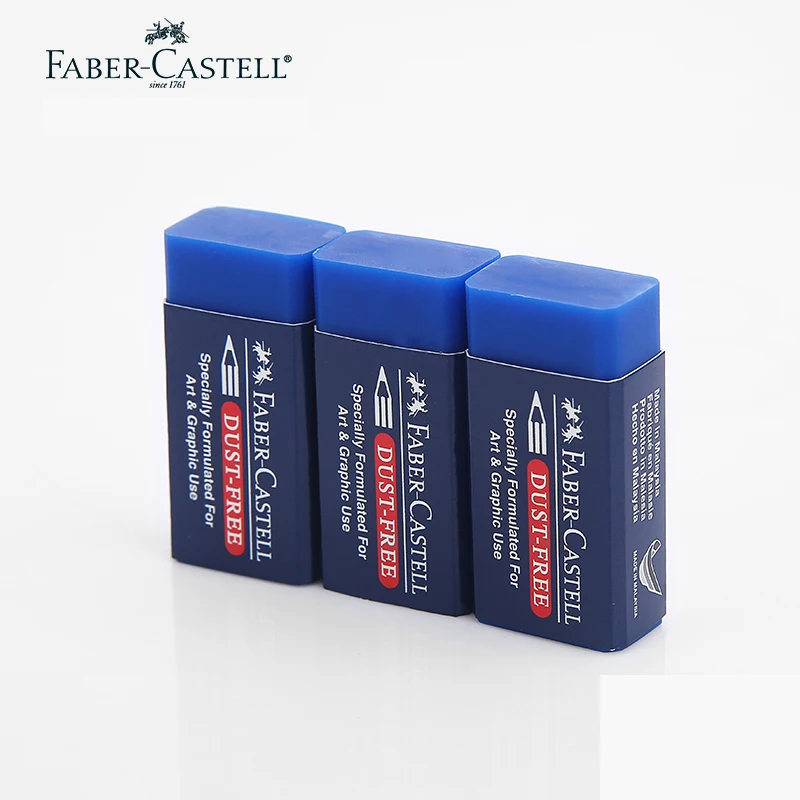 3 шт./лот Faber Castell Цветной карандаш, ластик, пыли синий специально разработан для Книги по искусству и графические Применение#187170