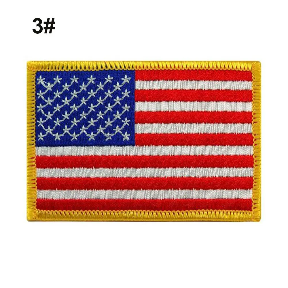 Высококлассная вышитая нить Американский вышитый флаг нашивка патриотическая США Военная тактика нашивка железная или пришить к любой одежде - Цвет: 3