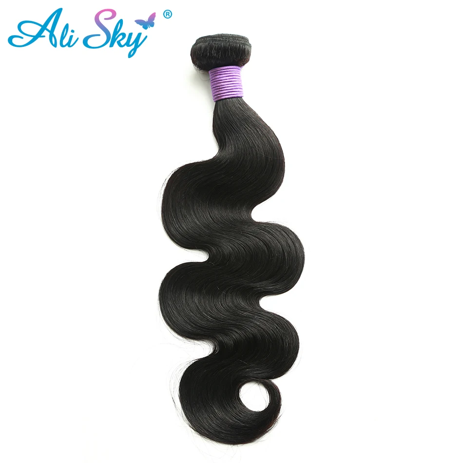 Ali Sky Virgin Brazilian font b Hair b font Body Wave Weaving Natural font b Hair