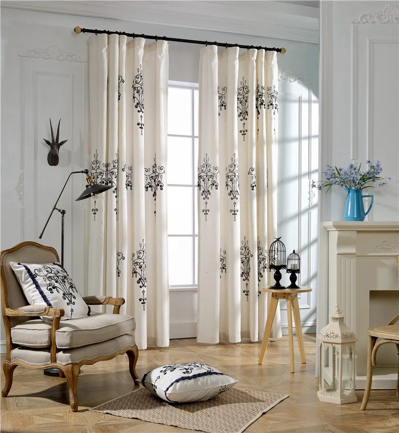 

Embroidery Curtains Bedroom Curtains Window Curtain Living Room Blackout Curtains