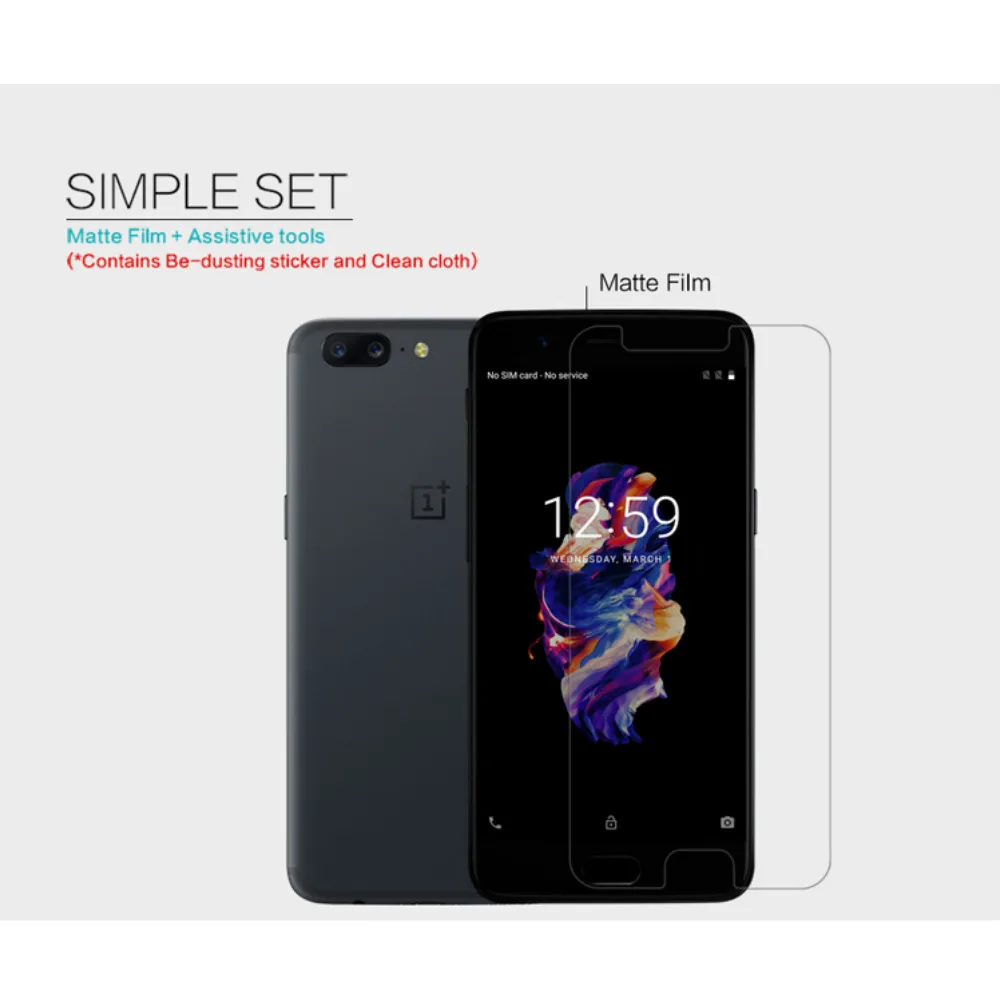 Защита для экрана Oneplus 5 2 шт./лот суперпрозрачная или матовая Защитная пленка NILLKIN