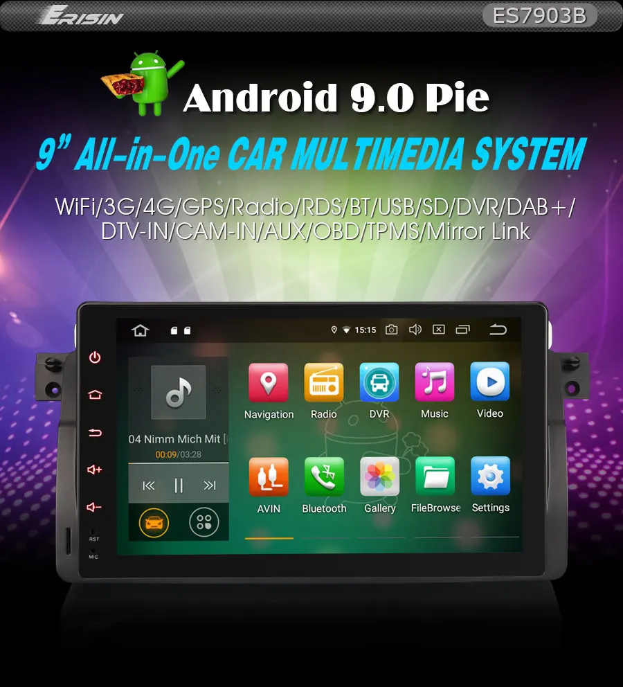 Sale Erisin ES7903B 9 inch Android 9.0 Octa Core 4GB RAM Car Multimedia Player Radio BT for BMW 3 Series E46 0 Sale Erisin ES7903B 9 inch Android 9.0 Octa Core 4GB RAM Car Multimedia Player Radio BT for BMW 3 Series E46 0