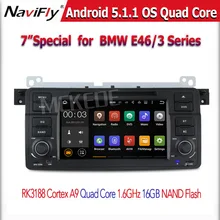 Чистая Android 5.1 Quad Core Автомагнитола DVD GPS Навигации Стерео для E46 3 Серии M3 1998-2006 RAM 1 ГБ HD 1024*600 бесплатная доставка доставка