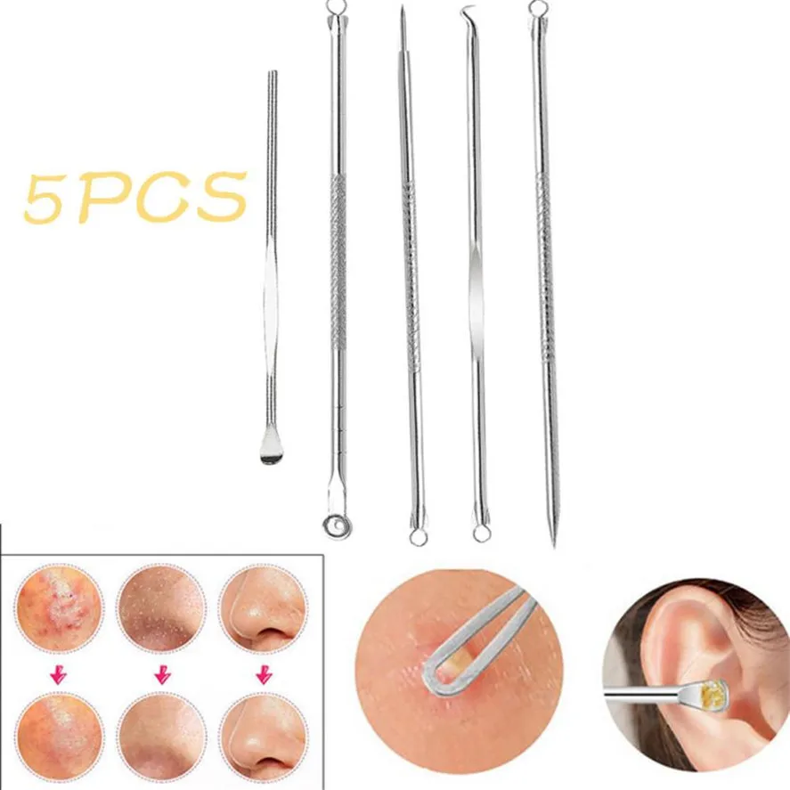 New Acne Remover Needles 5pcs Stainless Facial Acne Spot Needle Pimple