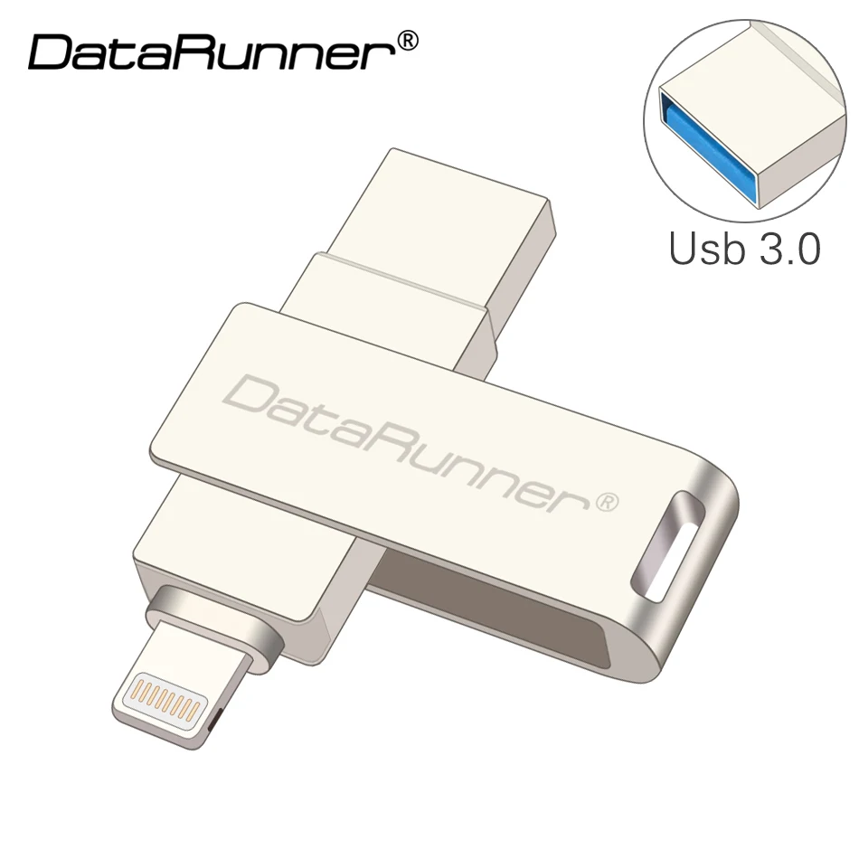 DataRunner OTG USB флеш-накопитель 128 ГБ USB флешка 3,0 флеш-накопитель 8 ГБ 16 ГБ 32 ГБ 64 ГБ флеш-накопитель USB 3,0 Флешка для iPhone/iPad/PC