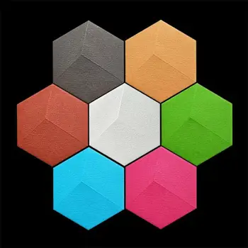 

1pcs 3D Hexagon PE Foam Leather Carving Wall Sticker Home Decor Living Room Art Mural TV Sofa Wall Decoration Poster Wallpaper