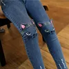 Jeans pour enfants, motif de dessin animé mignon, printemps automne hiver, joli chat, pantalons pour enfants de haute qualité, pantalons pour bébés filles ► Photo 2/6
