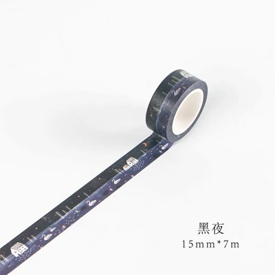 1,5 см* 7 м мульти-стиль лента для декорации Washi "сделай сам" Скрапбукинг планировщик изоляционная лента клейкая лента этикетка наклейка канцелярские - Цвет: 03