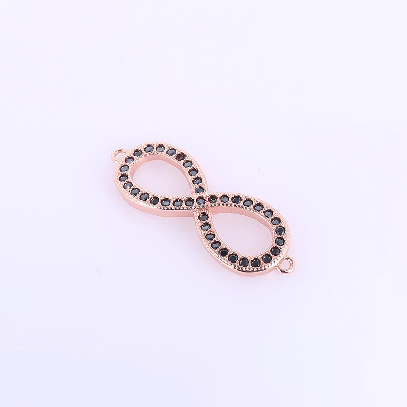 29*10 мм четыре цвета инкрустация черный CZ Rhinestone Рисунок 8 Бесконечность