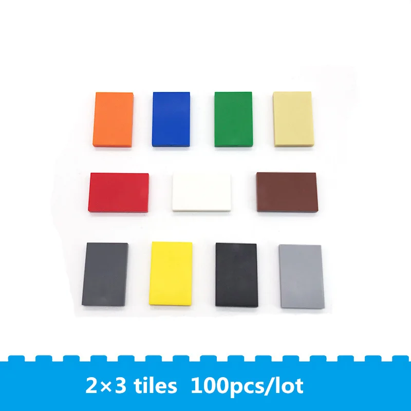

Mosaic small particles building blocks 2Ч3 tiles compatible with others acessories part Enlighten education toys for children