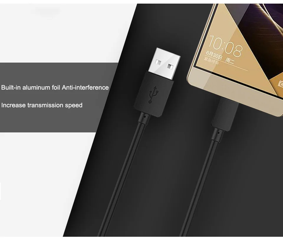 5V2A Micro iOS usb Cable 1m 2m 3m Fast Charging Cables Mobile Phone Android Charger Cord Data Wire Blavk and White (2)