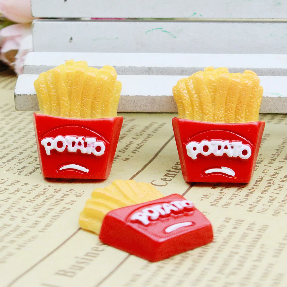 50pcs/lot flat back resin potato clip 22*28mm for Scrapbooking Craft Cabochon For Hair Cellphone Decoration