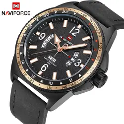 NAVIFORCE Топ Элитный бренд для мужчин модные спортивные часы кварцевые Дата человек кожа Военная Униформа наручные часы Relogio Masculino