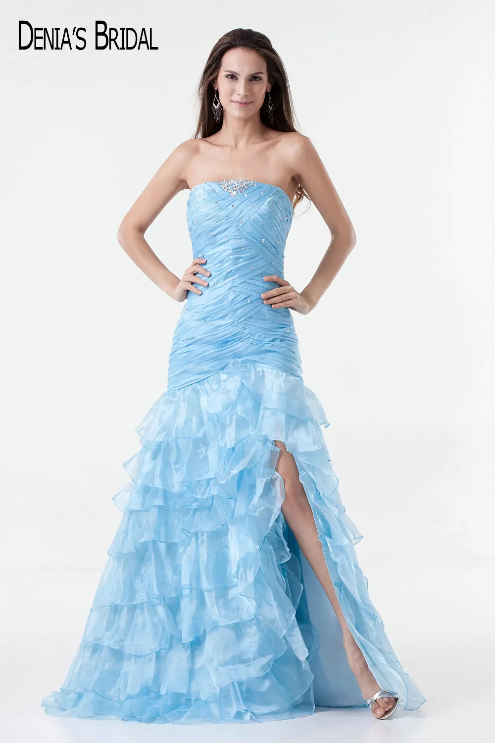 ruffle mermaid gown