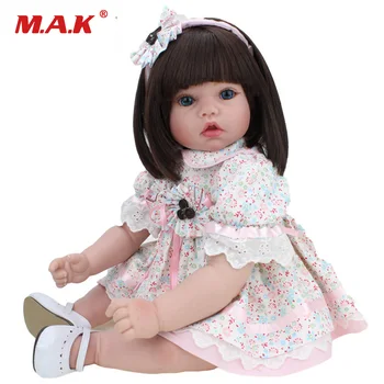 

22 inches 55 CM Silicone Vinyl Baby Reborn Girl Silicone Bebe Dolls Lovely Girl Doll With Clothes for Children
