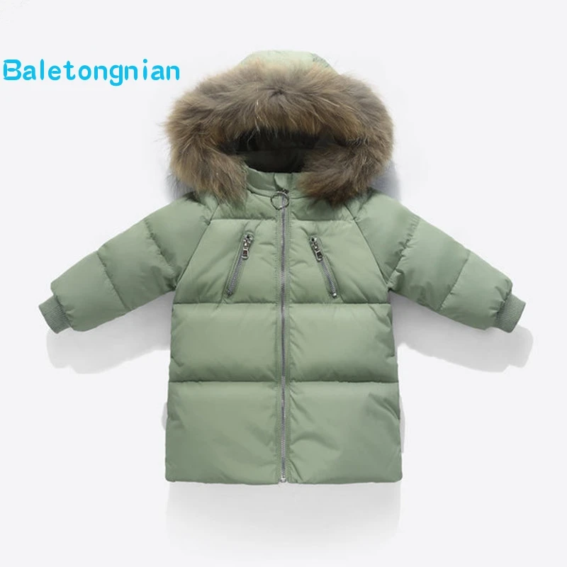

2018 Clothes For Girls Kids Warm Outerwear White Duck Down Jacket For Girl Winter Coat Boy Girl Overcoat Clothes Parkas J80