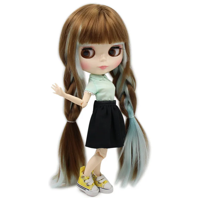 Кукла Blyth ICY DBS No.BL0623/6909 коричневый смешанный синий волос белая кожа шарнирное тело
