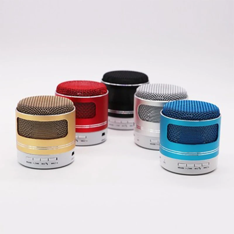 

JS LED Bluetooth 4.0 Speaker 300mAh Luminescence Portable Music Speaker Inserting Card Metal Intelligence Mini Loudspeaker Box