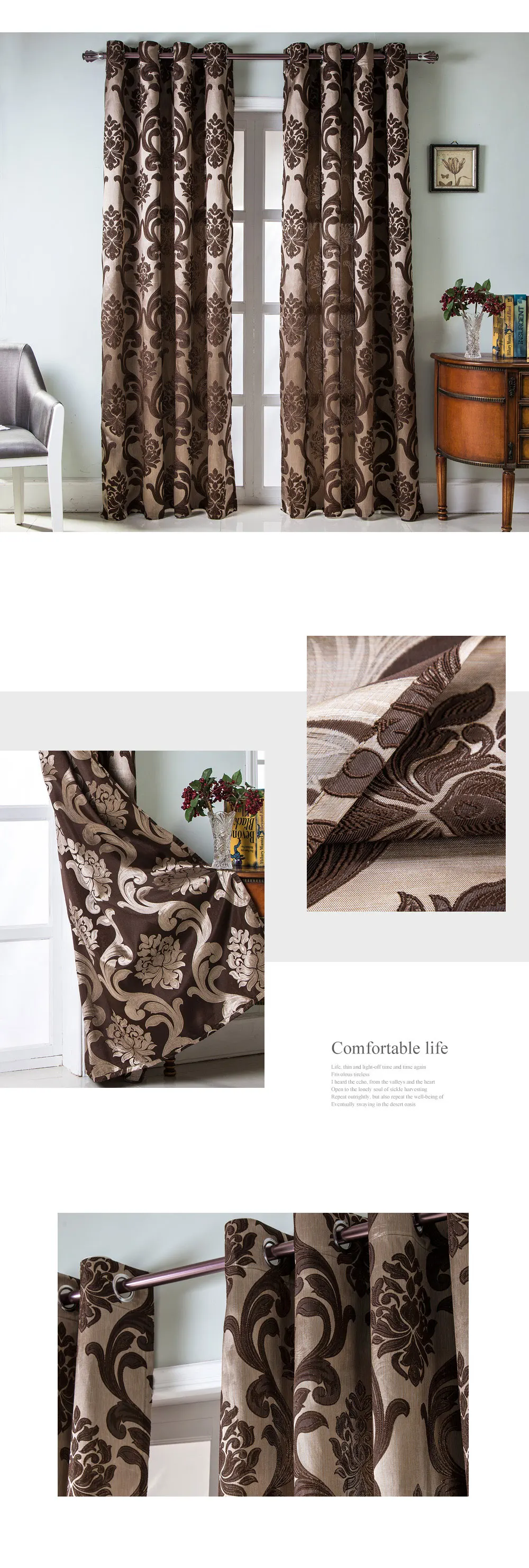 smt303_NAPEARL Floral Luxury Living Room Curtains Home Textiles Decorative Jacquard Fabrics Natural Window Shading Darkening Backdrop (3)