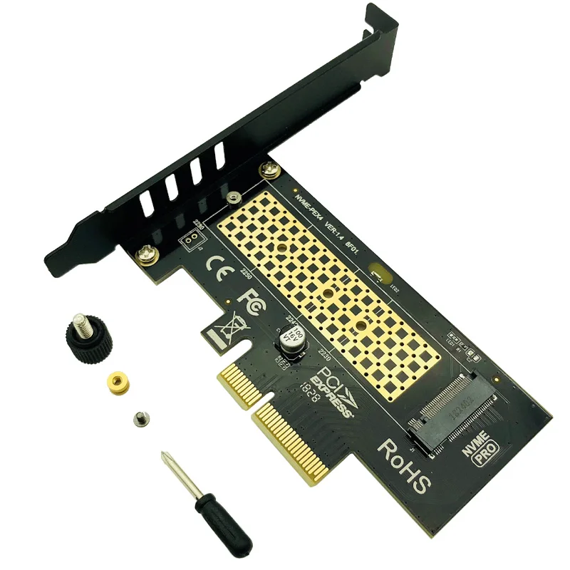 H1111Z добавить на карты для M.2 PCI Express SSD/NVME M2 Riser Adaptador a PCIE Adapter Raiser M Key|Платы