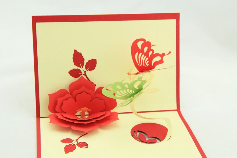 Free Shipping New Design Flower Butterfly Mother S Day Postcard Teacher S Day Greeting Card 5pcs Lot Flower Latex Butterfly Hairclipflower Drees Aliexpress