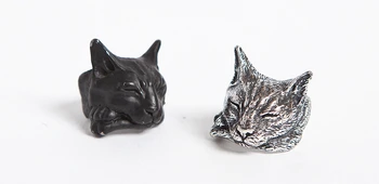

DANGGAO fashion Newest Listed Handmade Lazy Cat Rings for women men Retro Animal Ring Pet Lovers Gift Idea