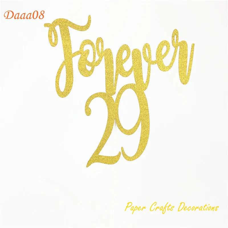 1 шт. 11 25*15 см золотые блестки Forever 29/39/49/59 топпер для торта на 30 й/40 й/50 60 й день