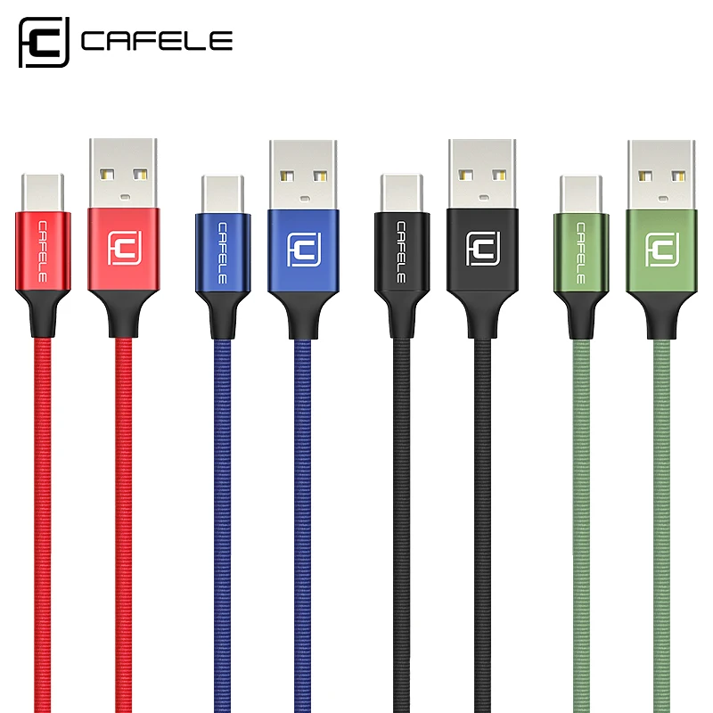 Cafele Тип C Usb Дата-кабель для samsung huawei p20 Honor 9 10 Xiaomi Mi8 Mi6 MI5S oneplus зарядный кабель для передачи данных Usb кабель 5V 2.1A