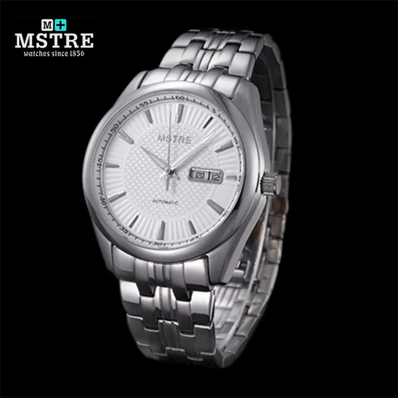 Brand Men s Luxury Business Watch Self wind Auto Mechanical clocks male Move Sapphire Crystal Skeleton