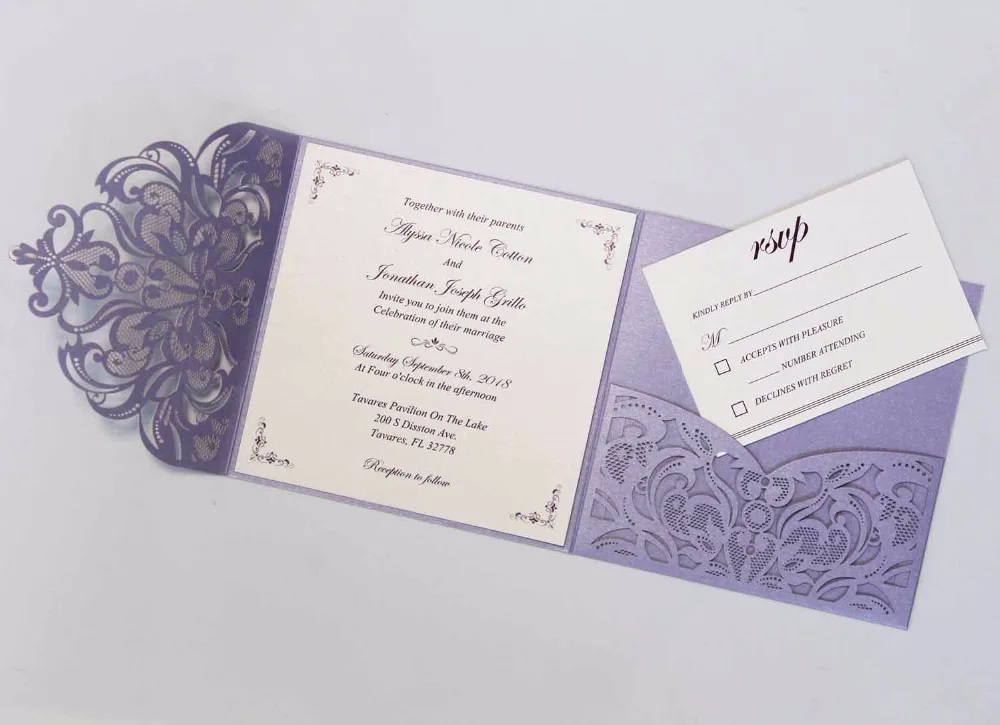 Purple Invitations